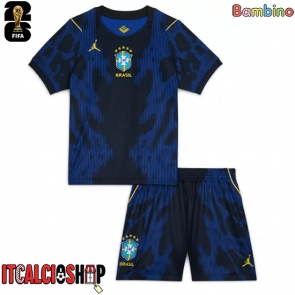 Brasile Seconda Maglia Bambino Mondiali 2026 Manica Corta (+ Pantaloni corti)
